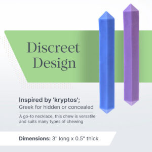 Discreet design, 3" long x .5" thick