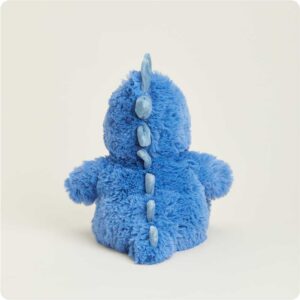 back view with triangle shaped spikes down back in lighter blue
