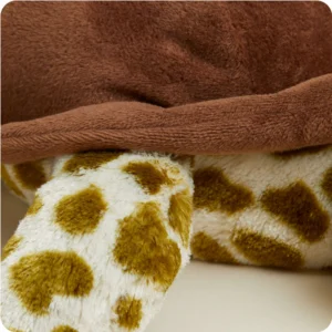 close up of short fur on brown solid shell and uneven spots on body