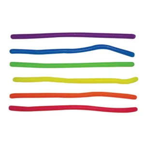 rainbow colored long bendable noodles