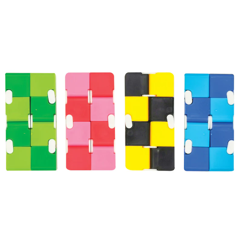 fidget cube unfolded in 2x8 configuration