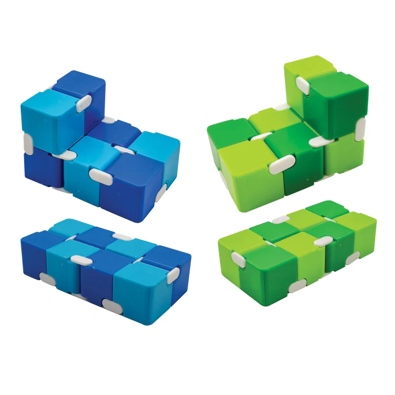 fidget cubes with one row folded up