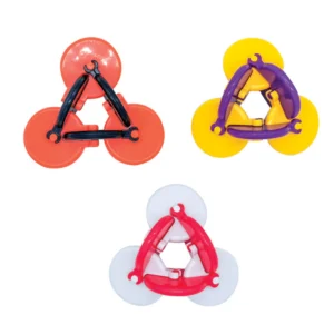 multicolored fidget with round discs that move