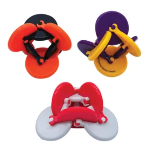 multicolored fidget with round discs that move