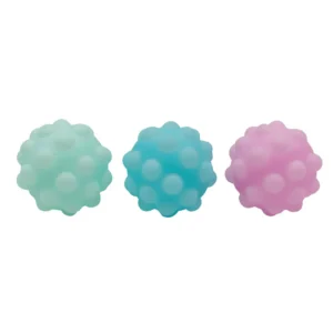 3 knobby balls in pastel colors