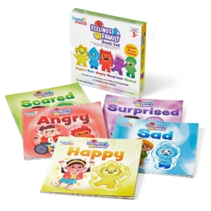 5 books: Scared, Angry, Happy, Sad and Surprised with a cardboard sleeve