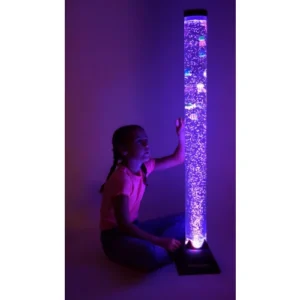 tube glowing purple in the dark