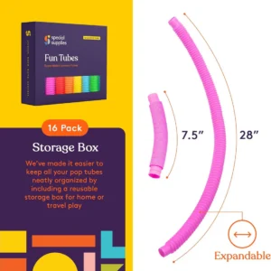 7.5" tube can stretch to 28" long