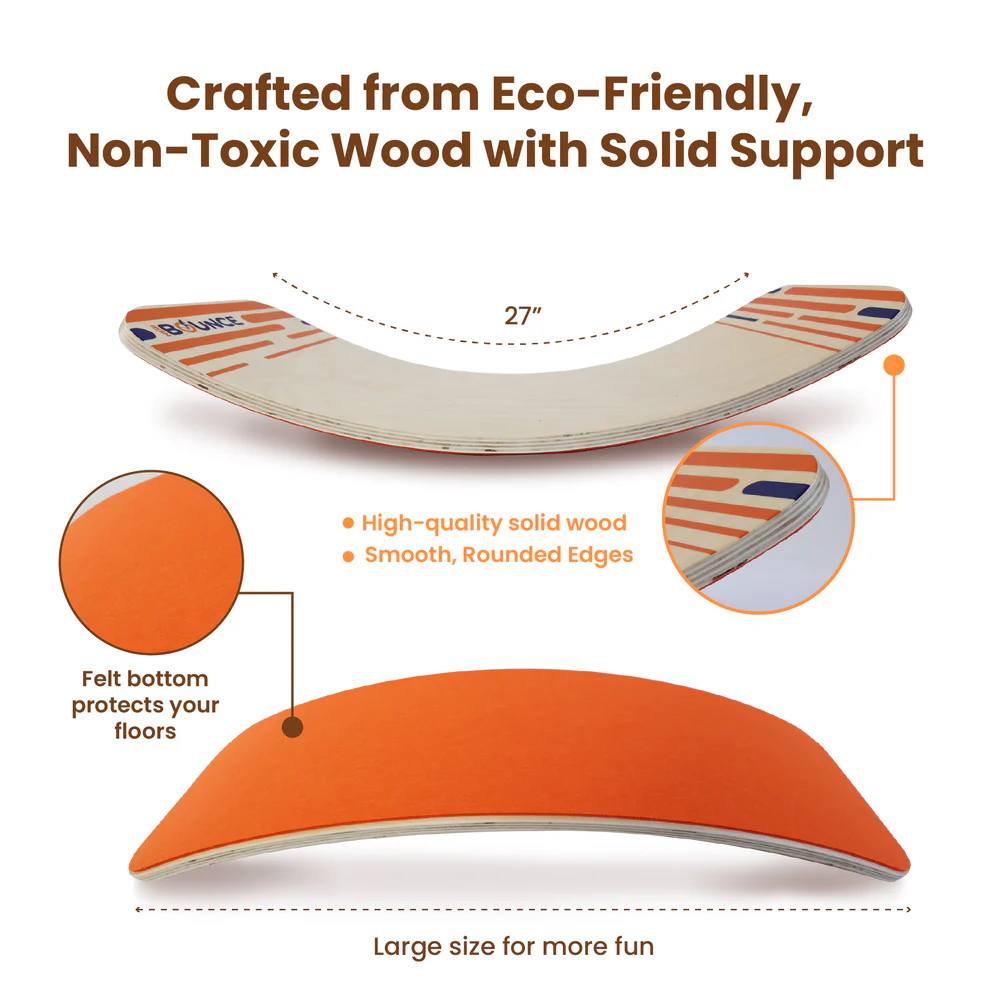 crafted from nontoxic wood with felt bottom to protect floors
