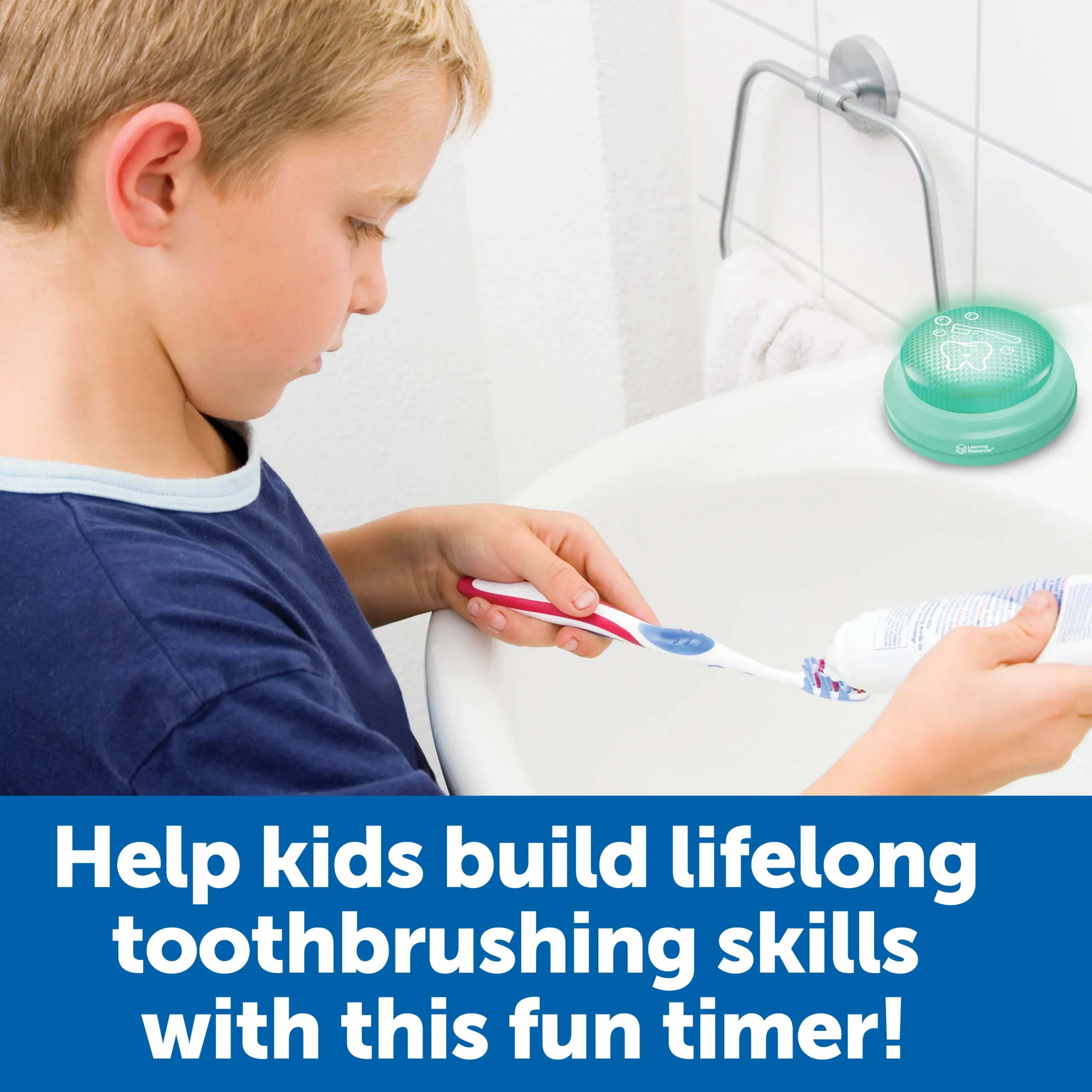 help kids build toothbrushing skills with this fun timer