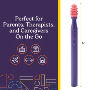 for parents, therapists and caregivers on the go. tool is 6" long