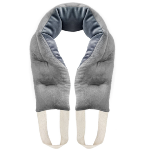 Grey plush weighted neck wrap