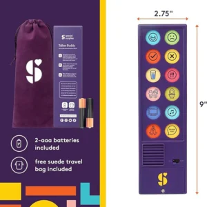 rectangular device with multicolored buttons with icons