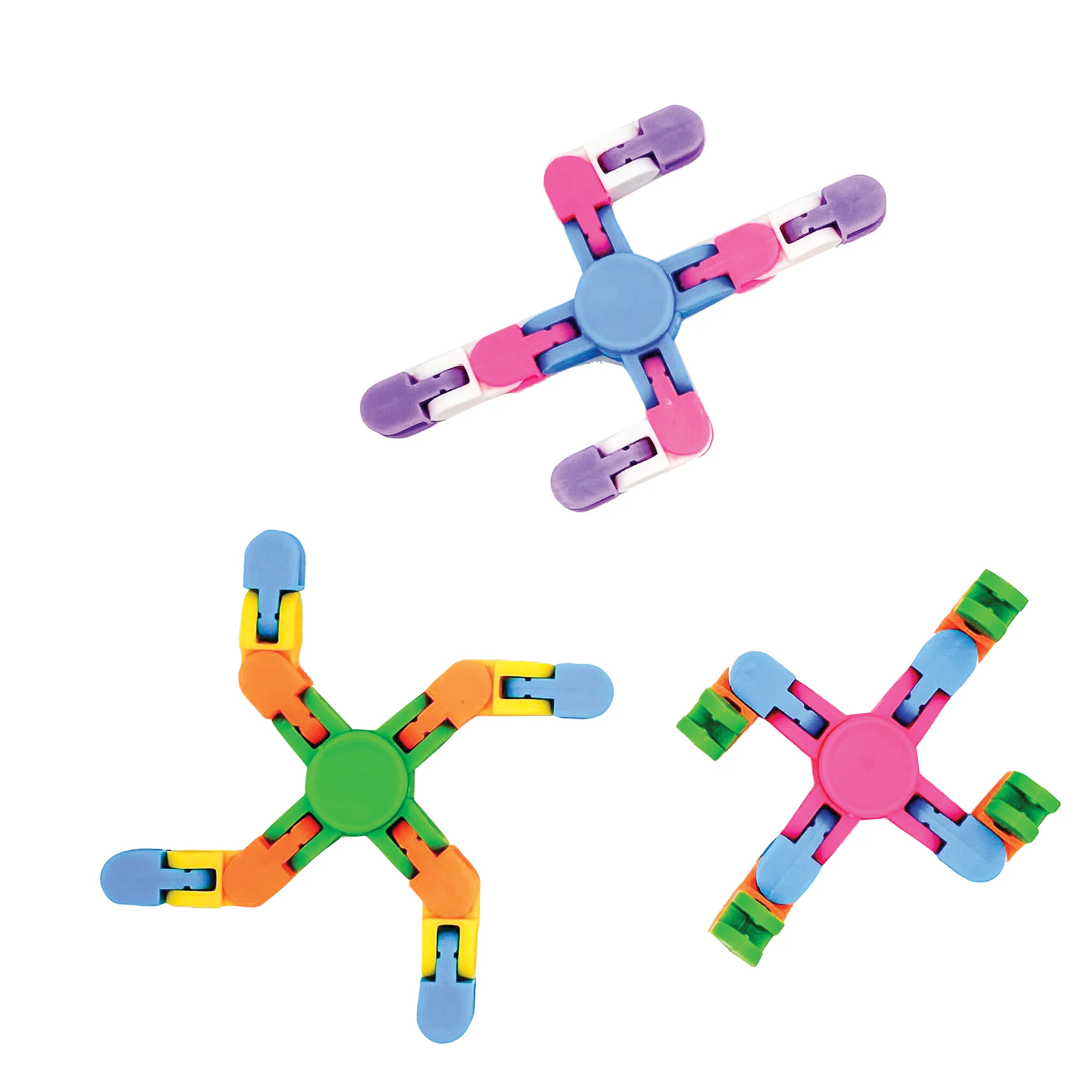 multicolored bendable spinners