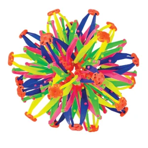 collapsed ball has many joints and is multicolored
