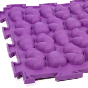 purple mat has acorn shaped texture