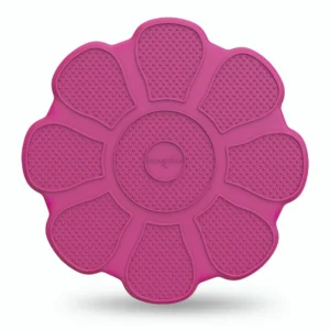 pink seat cushion with sensory top in flower shape