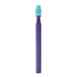 purple handle with blue textured rounded cone shaped tip