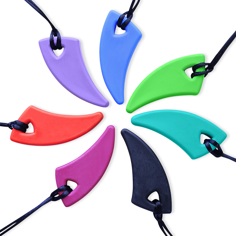 multiple saber tooth necklaces in different colors