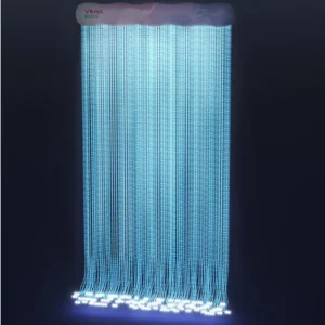 Curtain made of many strands of lights