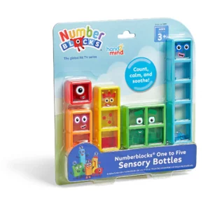 multicolored Numberblocks branded sensory tubes in packaging