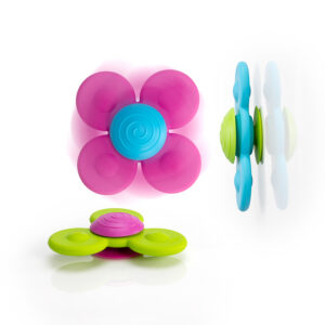 set of 3 multi colored spinner toys