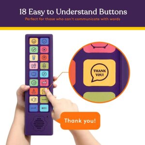 18 colorful and easy to understand buttons on the device