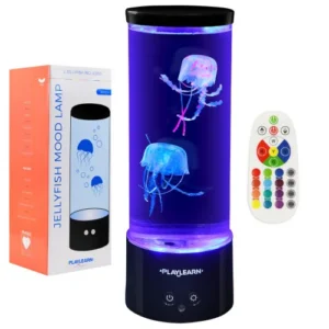 a round lamp with Lifelike jellyfish visuals
