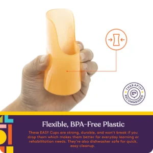 cup is flexible BPA free plastic, cup can bend