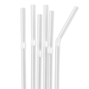 clear straws with flexible neck