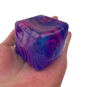 palm sized tie dye cube shaped squish