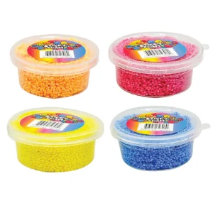 pearl foam in orange, red, yellow and blue