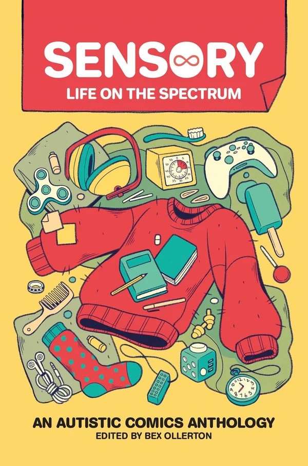 sensory life on the spectrum cover drawing of clothes in comic book style