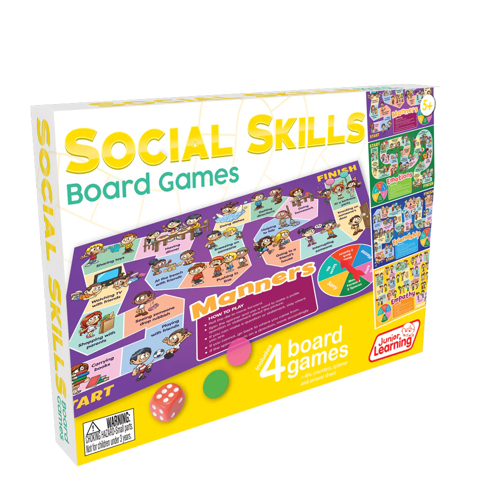 Social Skills Board games includes 4 board games