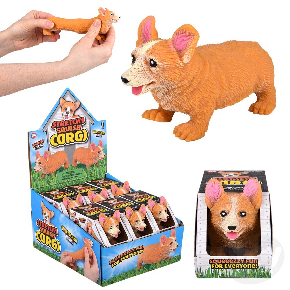 corgi shaped stretchy toy