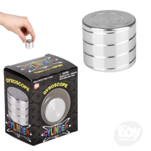 silver cylinder is thimble sized and shown also in a black box