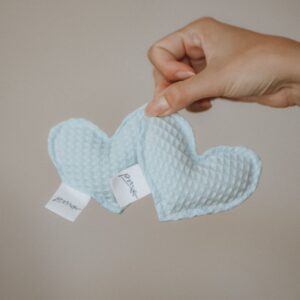 two heart shaped sensory fidgets