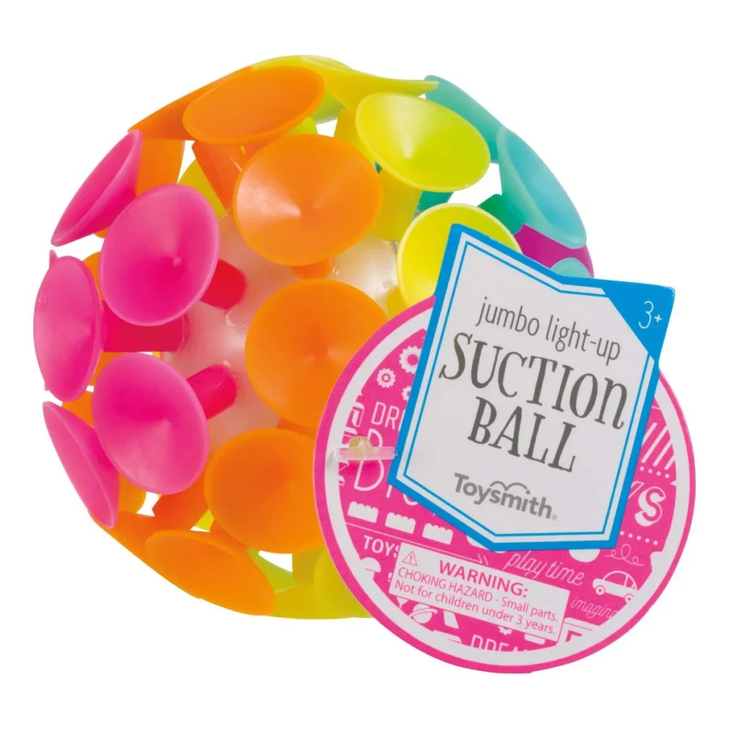 multicolored ball made of suction cups