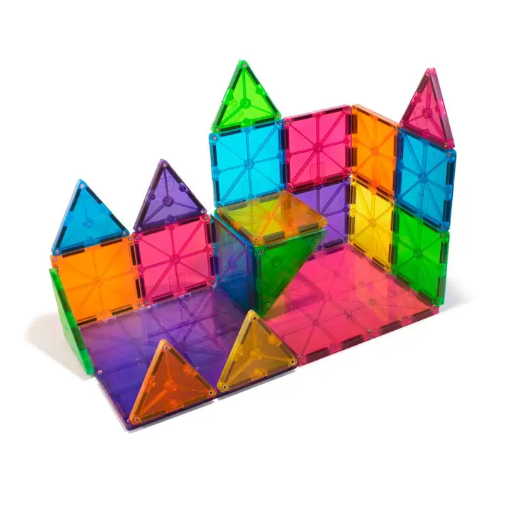 structure built with magnatile set