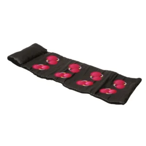 long rectangular black mat shows 8 massage areas in red