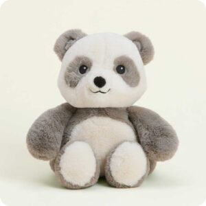 light grey panda with cream belly, bottoms of feet and head