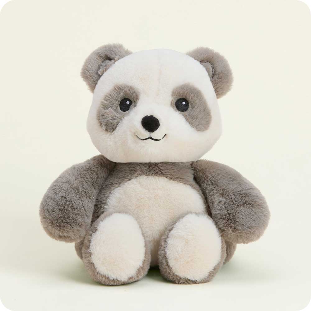 light grey panda with cream belly, bottoms of feet and head