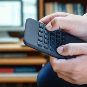 two hands hold the fidget phone which is a little larger than an iphone