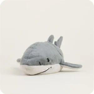 3/4 view of grey shark with white belly and underfin