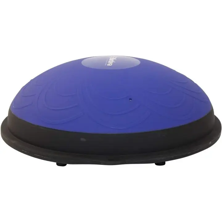 black plastic bottom with blue half dome top