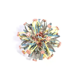 multicolored pastel ball made of plastic rods and joints
