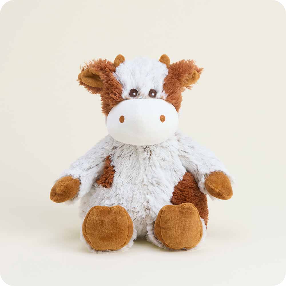 cream colored cow with reddish brown spots and trim